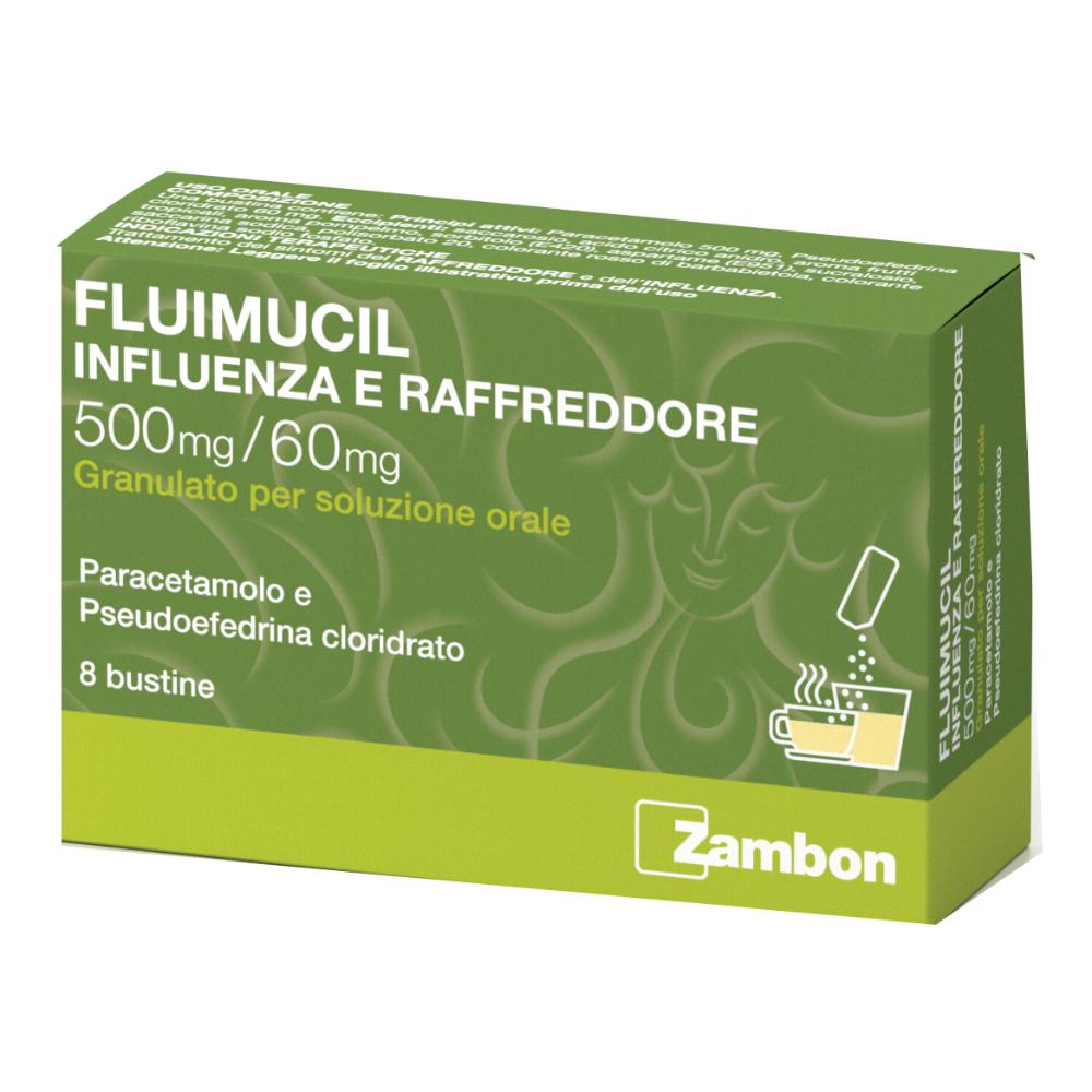 FLUIMUCIL INFLUENZA RAFFR 8BST